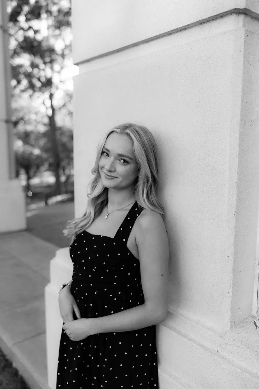 Black and white portrait of Saylor
